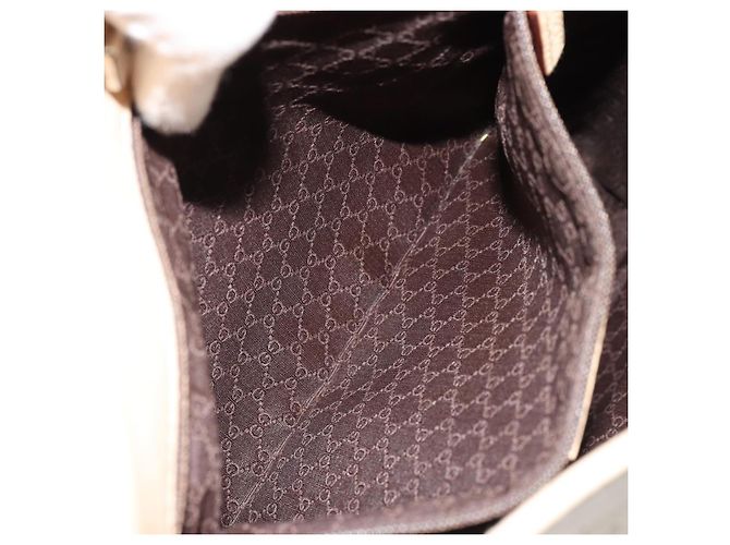 Borsa a Spalla GUCCI in Pelle Beige Argento 91761 Auth 178313 - vista 21