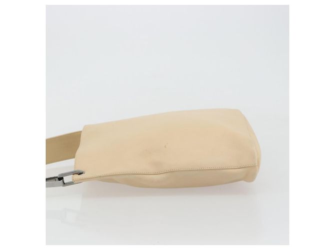 Borsa a Spalla GUCCI in Pelle Beige Argento 91761 Auth 178313 - vista 4