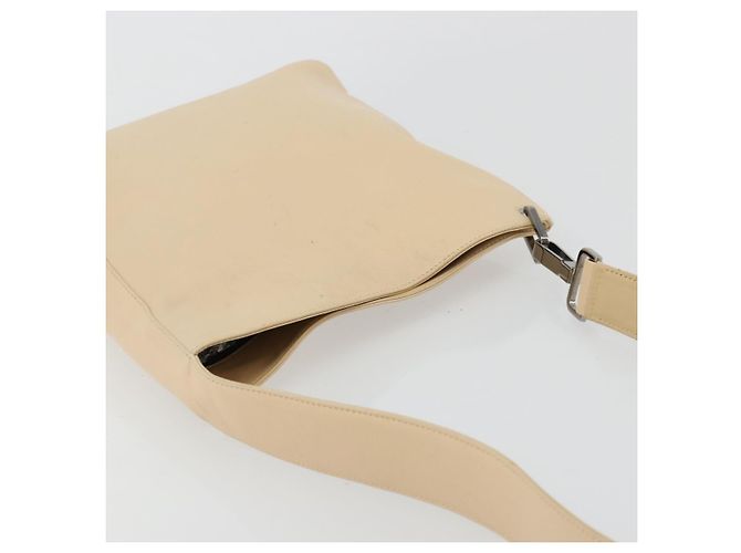 Borsa a Spalla GUCCI in Pelle Beige Argento 91761 Auth 178313 - vista 6