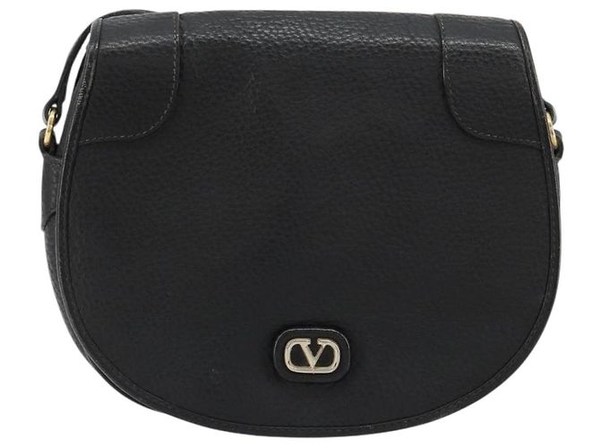 Borsa a Spalla VALENTINO in Pelle Nera e Oro Auth BA12898 Nero D'oro - vista 13