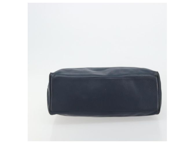 Borsa Christian Dior in pelle blu navy e oro Auth ka4387A D'oro - vista 5