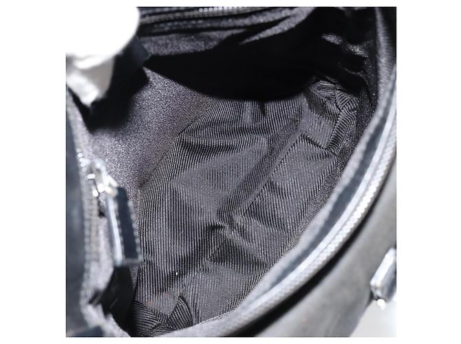 Borsa a Spalla GUCCI Nylon Nero Argento 92646 Auth 179896 - vista 11