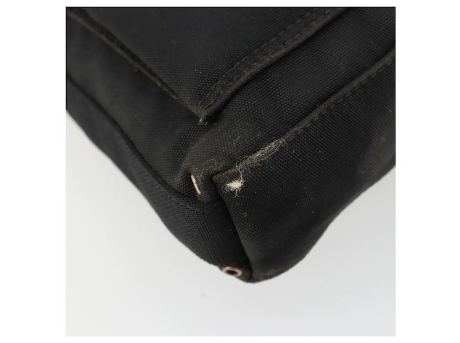 Borsa a Spalla GUCCI Nylon Nero Argento 92646 Auth 179896 - vista 16
