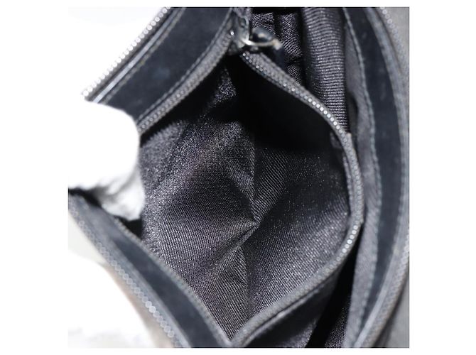 Borsa a Spalla GUCCI Nylon Nero Argento 92646 Auth 179896 - vista 22