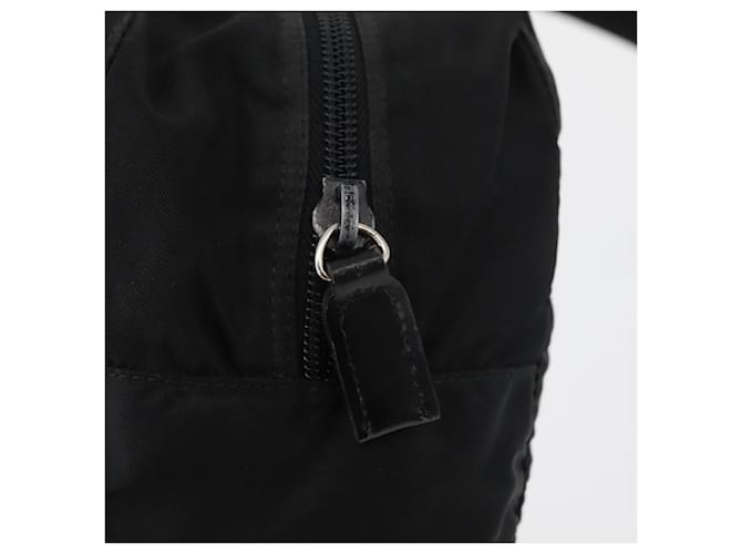 Borsa PRADA in nylon nero argento Auth bs35154 - vista 10