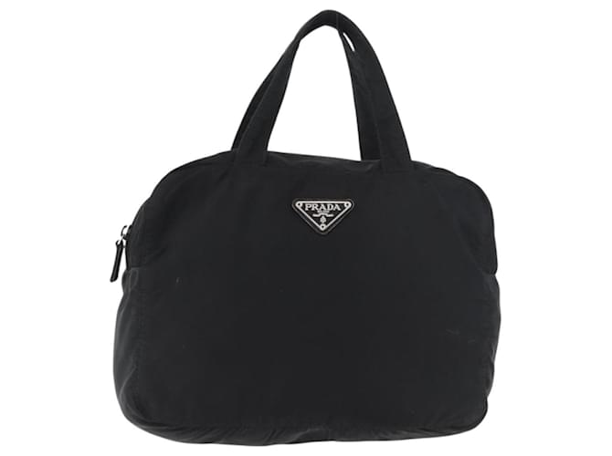Borsa PRADA in nylon nero argento Auth bs35154 - vista 13