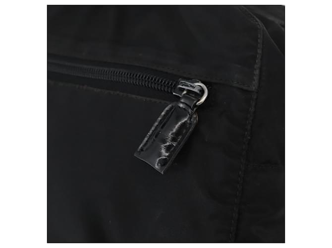 Borsa PRADA in nylon nero argento Auth bs35154 - vista 17