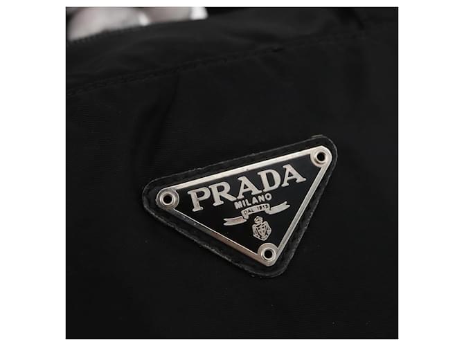 Borsa PRADA in nylon nero argento Auth bs35154 - vista 18