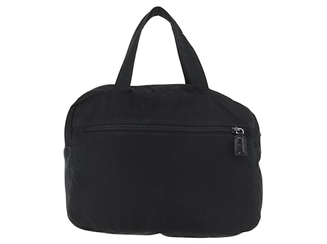 Borsa PRADA in nylon nero argento Auth bs35154 - vista 2
