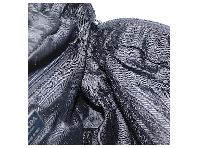 Borsa PRADA in nylon nero argento Auth bs35154 - vista 20