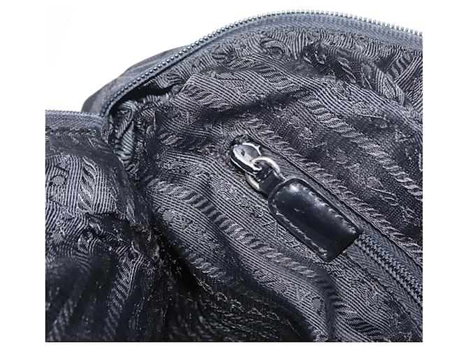 Borsa PRADA in nylon nero argento Auth bs35154 - vista 22