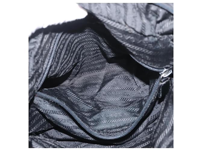 Borsa PRADA in nylon nero argento Auth bs35154 - vista 23