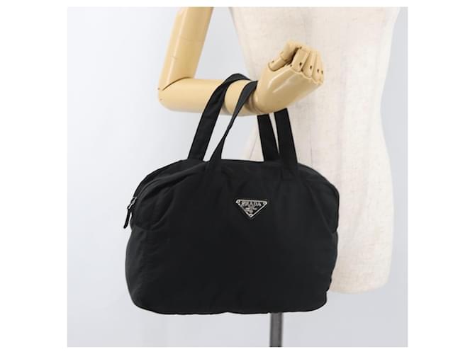 Borsa PRADA in nylon nero argento Auth bs35154 - vista 25