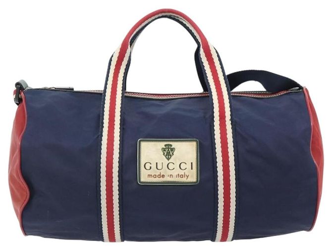 Borsa GUCCI Nylon 2way Navy Red 189657 Auth ka4408 Rosso Blu navy - vista 13