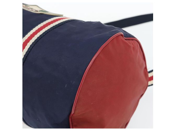 Borsa GUCCI Nylon 2way Navy Red 189657 Auth ka4408 Rosso Blu navy - vista 16