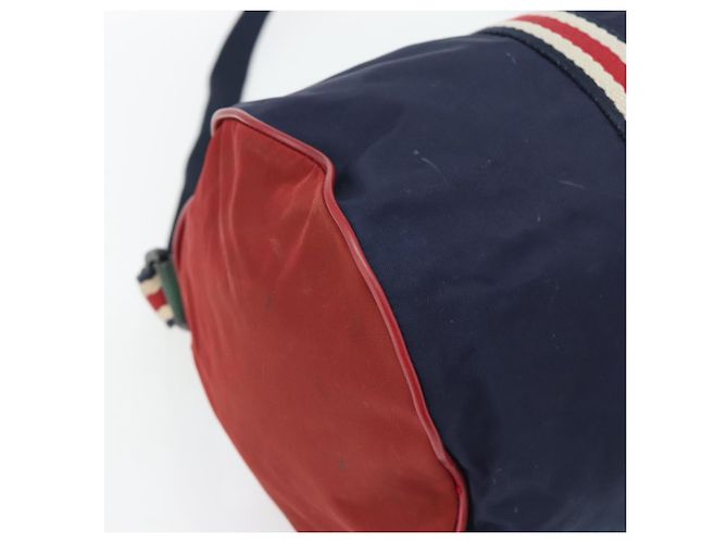 Borsa GUCCI Nylon 2way Navy Red 189657 Auth ka4408 Rosso Blu navy - vista 17