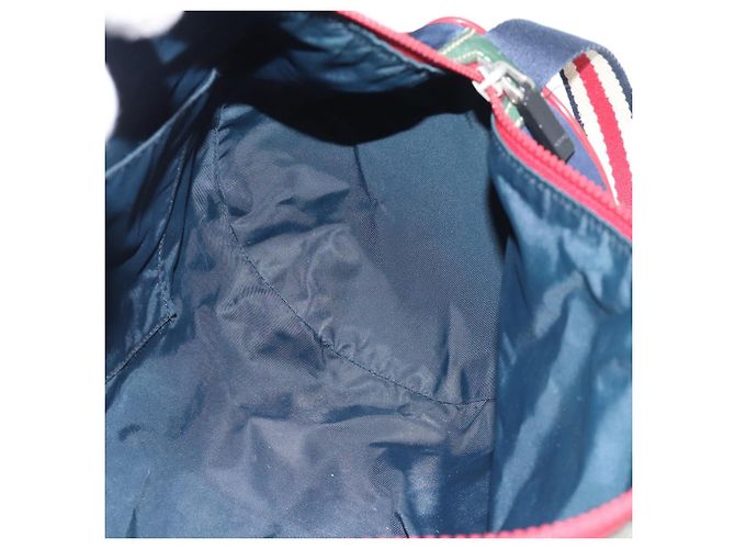 Borsa GUCCI Nylon 2way Navy Red 189657 Auth ka4408 Rosso Blu navy - vista 21