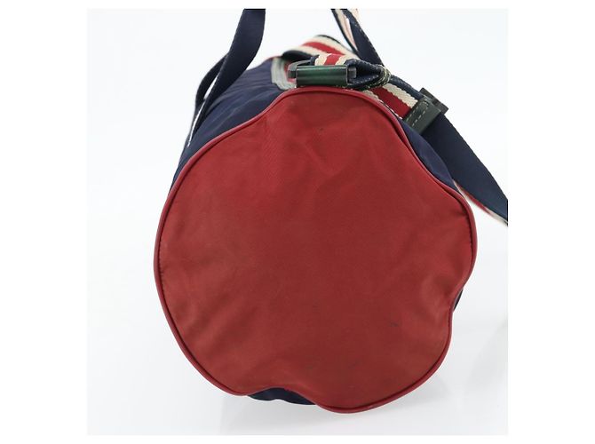 Borsa GUCCI Nylon 2way Navy Red 189657 Auth ka4408 Rosso Blu navy - vista 3