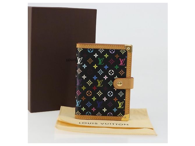 LOUIS VUITTON Agenda PM Monogram Multicolor Day Cover Black R20895 Auth 176772V Nero - vista 12