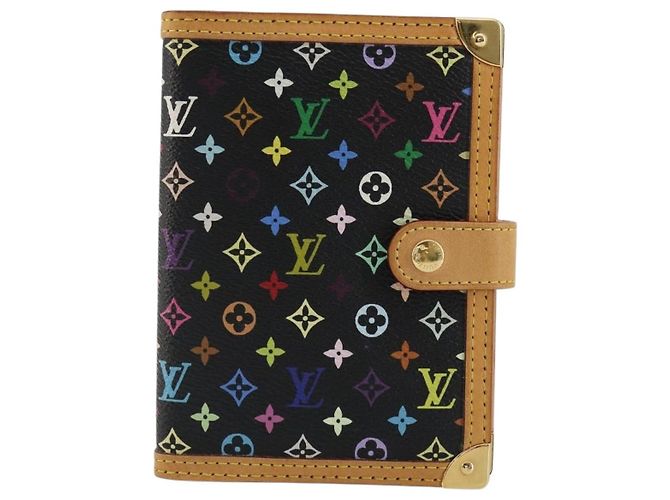 LOUIS VUITTON Agenda PM Monogram Multicolor Day Cover Black R20895 Auth 176772V Nero - vista 13