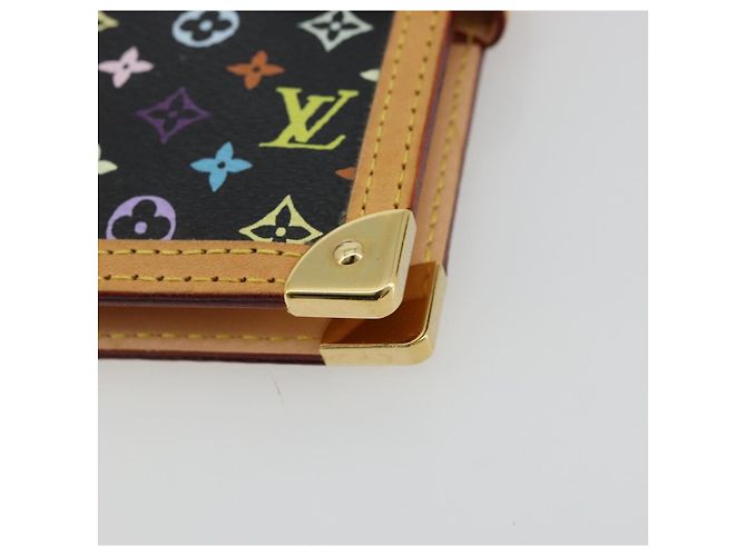 LOUIS VUITTON Agenda PM Monogram Multicolor Day Cover Black R20895 Auth 176772V Nero - vista 7