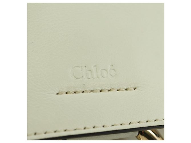 Chloé Borsa Chloe Fay in pelle 2way White Gold Auth am11624V Bianco D'oro - vista 18
