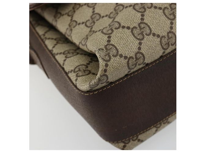 GUCCI GG Supreme Web Sherry Line Borsa in PVC Beige Oro 904 02 084 Auth ka4366 D'oro - vista 14