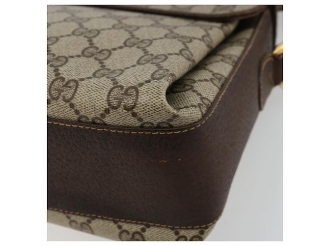 GUCCI GG Supreme Web Sherry Line Borsa in PVC Beige Oro 904 02 084 Auth ka4366 D'oro - vista 15