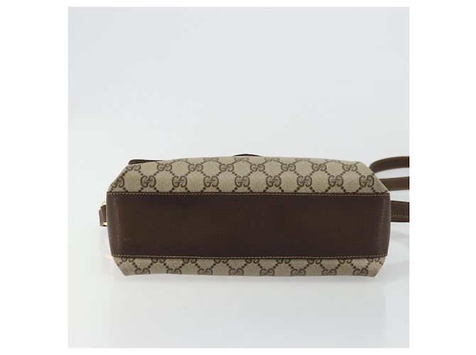 GUCCI GG Supreme Web Sherry Line Borsa in PVC Beige Oro 904 02 084 Auth ka4366 D'oro - vista 5