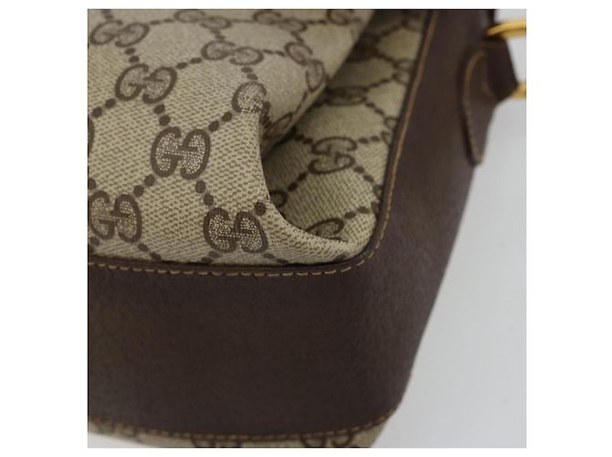 GUCCI GG Supreme Web Sherry Line Borsa in PVC Beige Oro 904 02 084 Auth ka4366 D'oro - vista 9