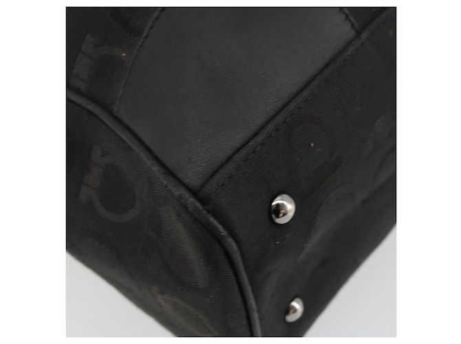 Salvatore Ferragamo Gancini Tote Bag Canvas Schwarz Silber Auth BA12884 - Ansicht 14