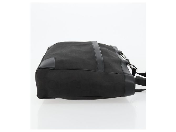 Salvatore Ferragamo Gancini Tote Bag Canvas Schwarz Silber Auth BA12884 - Ansicht 3