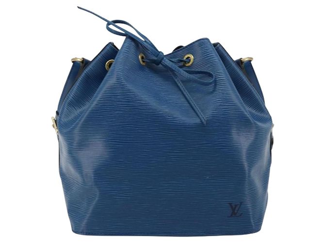 Borsa a Spalla LOUIS VUITTON Epi Petit Noe Blu M44105 LV Auth 180613A - vista 13