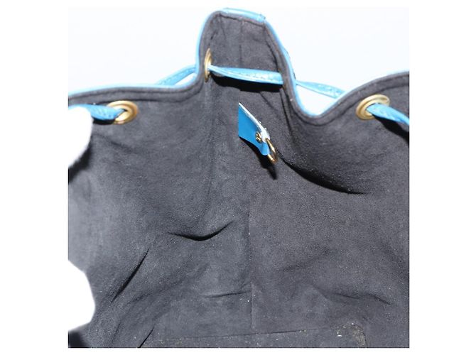 Borsa a Spalla LOUIS VUITTON Epi Petit Noe Blu M44105 LV Auth 180613A - vista 18