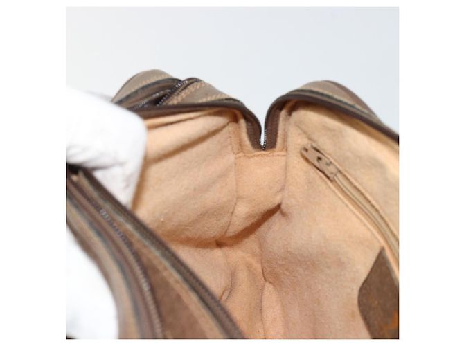 Borsa GUCCI GG Supreme Web Sherry Line in PVC Beige Oro 93 02 049 Auth 178321 D'oro - vista 21