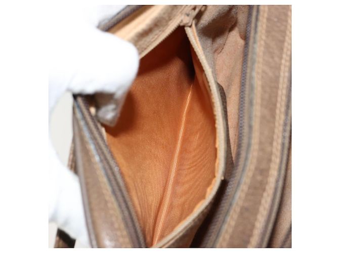 Borsa GUCCI GG Supreme Web Sherry Line in PVC Beige Oro 93 02 049 Auth 178321 D'oro - vista 23