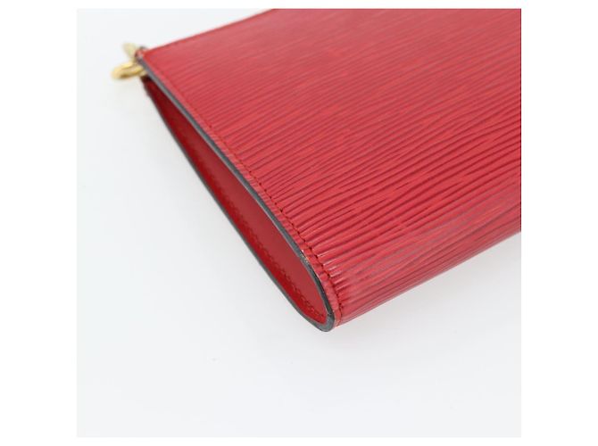 LOUIS VUITTON Epi Pochette Accessoires Pochette Rossa M52947 LV Auth 181376 Rosso - vista 14