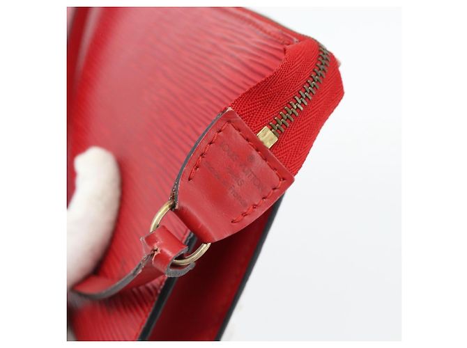 LOUIS VUITTON Epi Pochette Accessoires Pochette Rossa M52947 LV Auth 181376 Rosso - vista 17