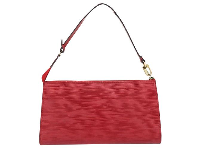 LOUIS VUITTON Epi Pochette Accessoires Pochette Rossa M52947 LV Auth 181376 Rosso - vista 2