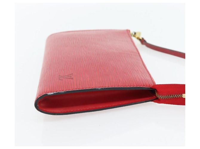 LOUIS VUITTON Epi Pochette Accessoires Pochette Rossa M52947 LV Auth 181376 Rosso - vista 4