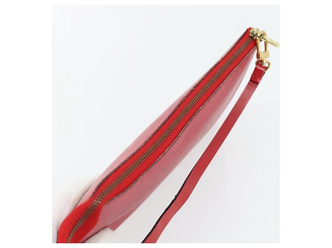 LOUIS VUITTON Epi Pochette Accessoires Pochette Rossa M52947 LV Auth 181376 Rosso - vista 6
