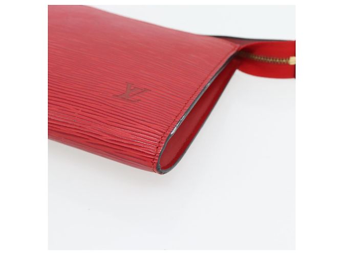 LOUIS VUITTON Epi Pochette Accessoires Pochette Rossa M52947 LV Auth 181376 Rosso - vista 9