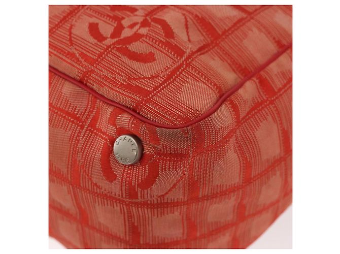 CHANEL Nuova Borsa Tote Travel in Nylon Rosso Argento CC Auth BA12813 - vista 17