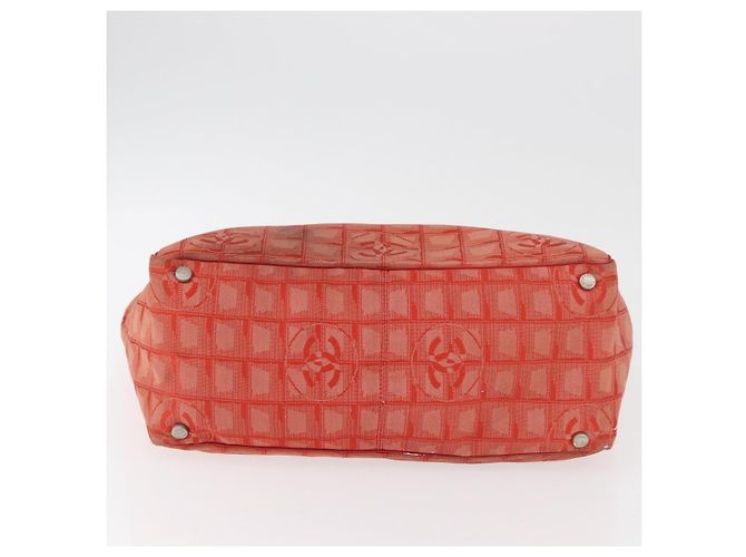 CHANEL Nuova Borsa Tote Travel in Nylon Rosso Argento CC Auth BA12813 - vista 7