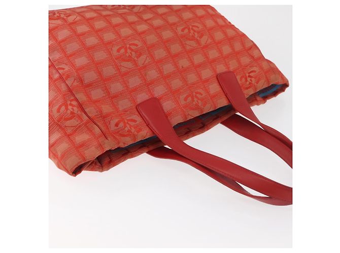 CHANEL Nuova Borsa Tote Travel in Nylon Rosso Argento CC Auth BA12813 - vista 8