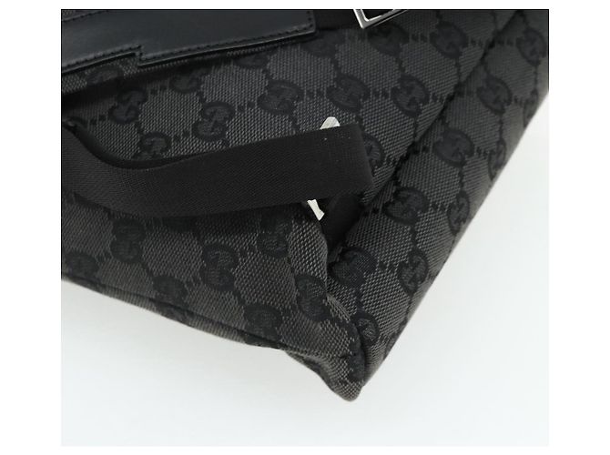 Zaino GUCCI GG Canvas Nero Argento 003 0242 Auth 179459 - vista 10