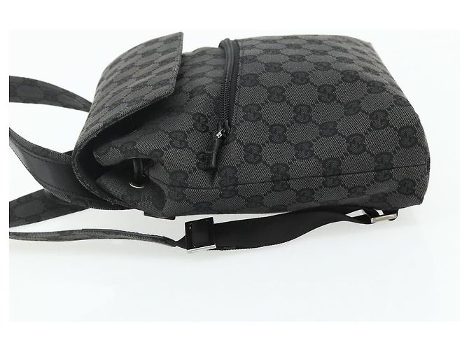 Zaino GUCCI GG Canvas Nero Argento 003 0242 Auth 179459 - vista 3