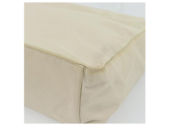 Borsa PRADA Nylon Avorio Argento Auth 181436 Crudo - vista 15