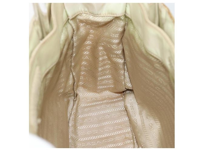 Borsa PRADA Nylon Avorio Argento Auth 181436 Crudo - vista 19