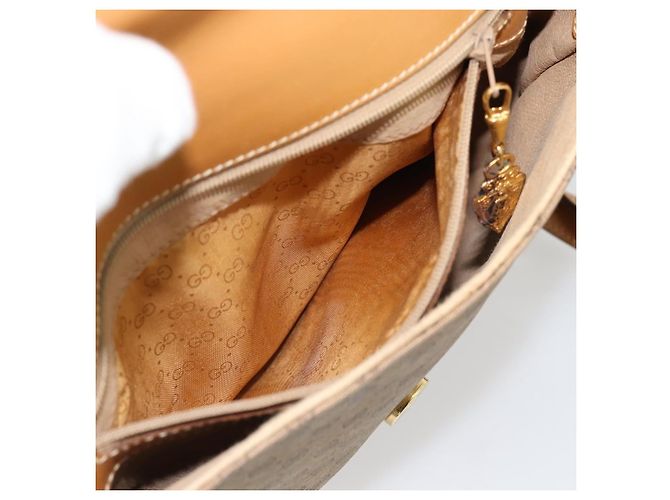 Sac à bandoulière GUCCI Micro GG Supreme en PVC Beige Or 001 41 4425 Auth ka4370 Doré - vue 11